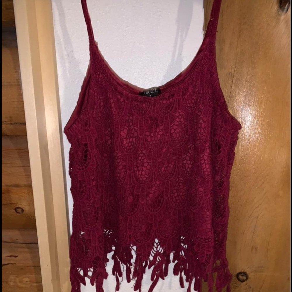 Maroon tank top